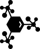 Molecular Structure Diagram Glyph vector