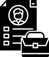 Digital Career Portfolio Preview Glyph vector