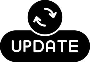 Update Record Button Glyph vector