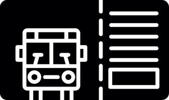 Monthly Bus Pass Glyph vector