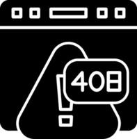 Error 408 Request Timeout Occurred Glyph vector