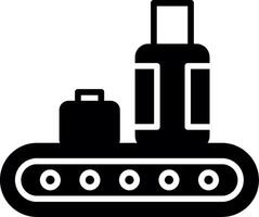 Baggage Claim Carousel Glyph vector