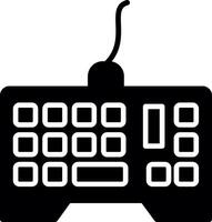 Mechanical Gaming Keyboard Glyph vector