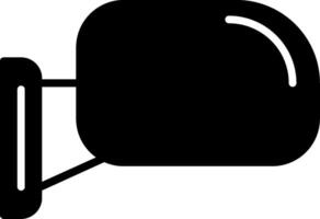 Exterior Side Mirror Glyph vector