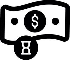 Payment Pending Client Approval Glyph vector