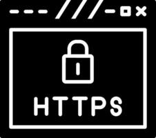 Advanced Website Security Layer Glyph vector