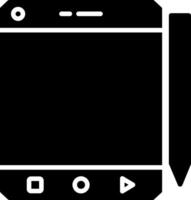 Compact Multi Purpose Tablet Glyph vector