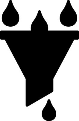 Water Filtering Funnel Icon Glyph