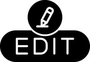 Edit Content Button Glyph vector