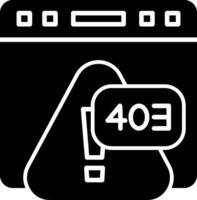Error 403 Forbidden Resource Access Glyph vector