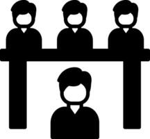 Candidate Interview Discussion Scene Glyph vector