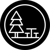 Highway Rest Area Icon Glyph vector