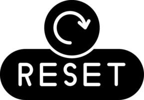 Reset Form Button Glyph vector