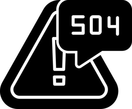 Gateway Timeout Error Glyph vector