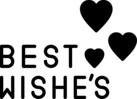 Sending Best Wishes Your Way Glyph vector