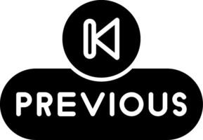 Previous Step Button Glyph vector