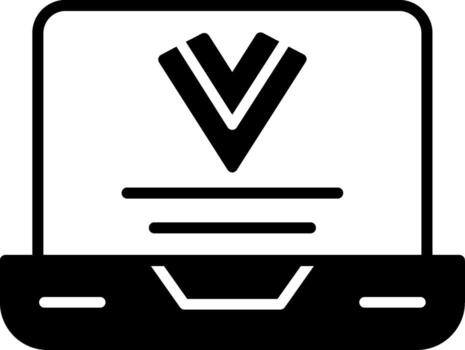 vue.js web marco de referencia glifo vector