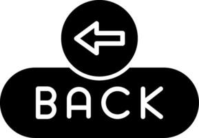 Back Navigation Button Glyph vector