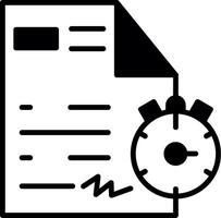 Project Completion Final Deadline Glyph vector