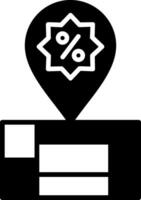 Discount Marker Map Pin Glyph vector