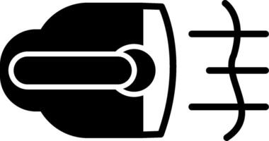 Rear Fog Light Symbol Glyph vector