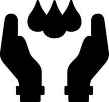 Conservation Based Save Water Sign Glyph vector