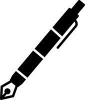 Smooth Flow Writing Pen Glyph vector