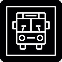 Informational Bus Signage Glyph vector