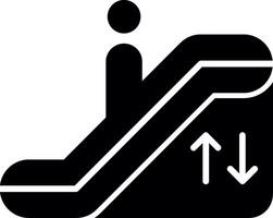 Passenger Escalator Access Glyph vector