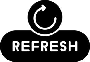 Refresh Page Button Glyph vector