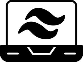 Tailwind Utility Class Sheet Glyph vector