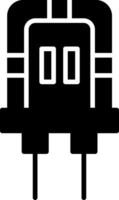 Capacitor Electrical Device Glyph vector