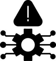 Unexpected Technological System Error Glyph vector
