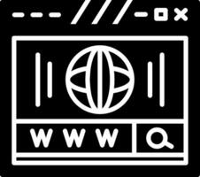 Registered Website Domain Address Glyph vector