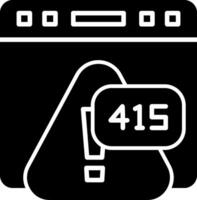 Error 415 Unsupported Media Type Glyph vector