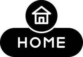Home Navigation Button Glyph vector