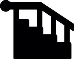 Public Access Staircase Glyph vector