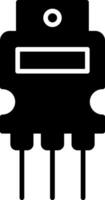 Small Signal Transistor Glyph vector