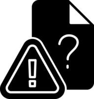 File Not Found Error Glyph vector