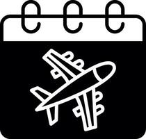 Real Time Flight Schedule Glyph vector