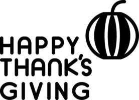 Thanksgiving Blessings Message Glyph vector