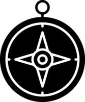 Geometric Drawing Compass Glyph vector