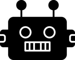 Humanoid Robot Prototype Glyph vector