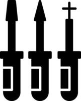 Compact Screwdriver Set Glyph vector