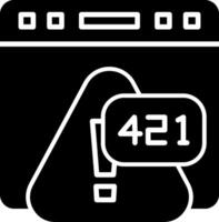 Error 421 Misdirected Request Signal Glyph vector