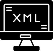 XML Tag Structure Icon Glyph vector