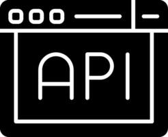 API Integration Gateway Glyph vector