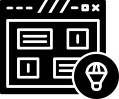 High Converting Landing Page Design Glyph vector