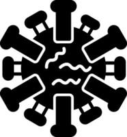 Treponema pallidum Syphilis Bacteria Glyph vector