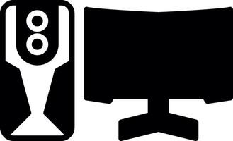 Custom Gaming PC Tower Glyph vector